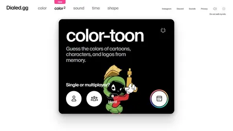 'Dialed - Color Toon' game in progress