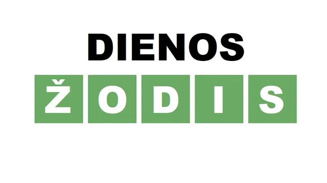 Dienos žodis official game page captured in a desktop browser