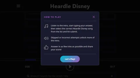 Disney Heardle Decades official game page captured in a desktop browser