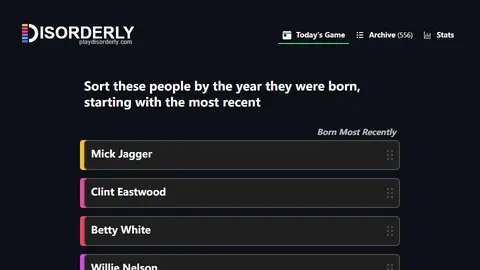 Disorderly official game page captured in a desktop browser