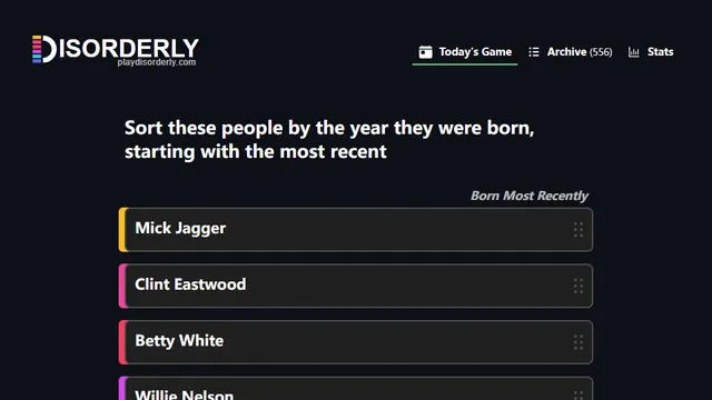 Disorderly official game page captured in a desktop browser