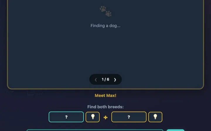'DOGDLE' game in progress