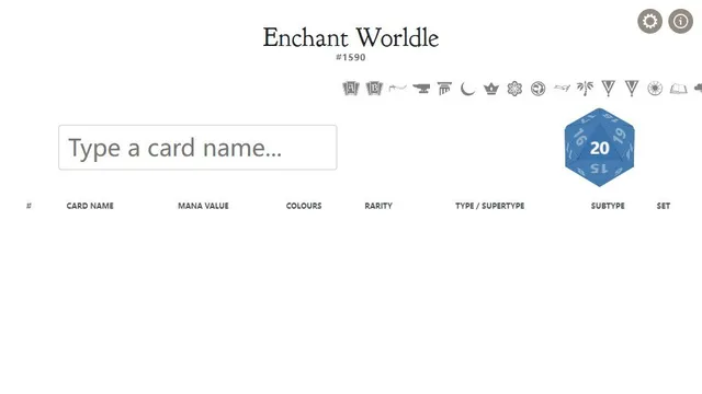 'Enchant Worldle' game in progress