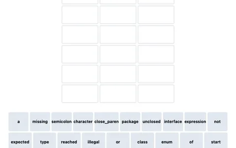 'Errordle' game in progress
