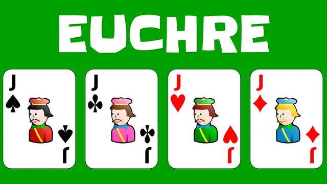 Euchre official game page captured in a desktop browser