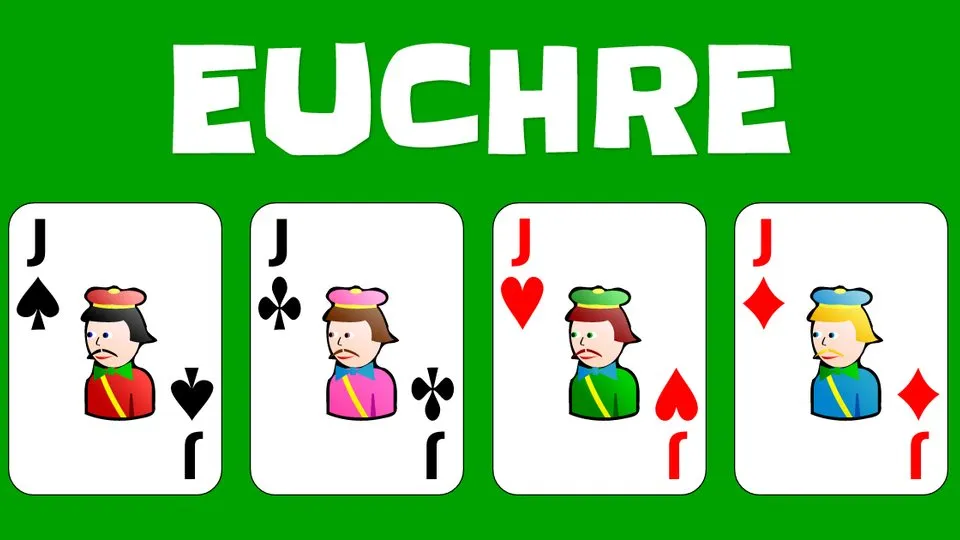 Euchre official game page captured in a desktop browser