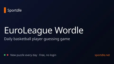 EuroLeague Sportdle official game page captured in a desktop browser