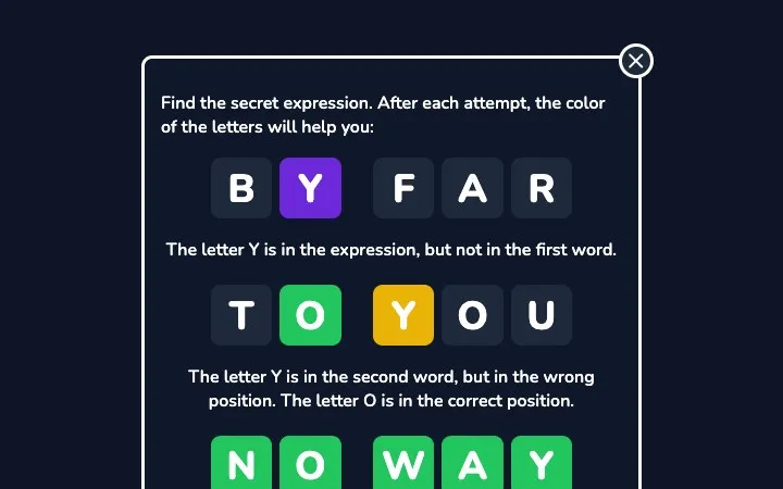 'Expresso' game in progress