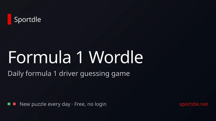 F1 Sportdle official game page captured in a desktop browser