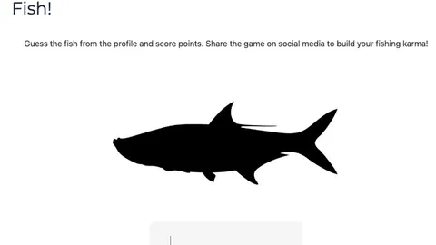 Fishdle official game page captured in a desktop browser