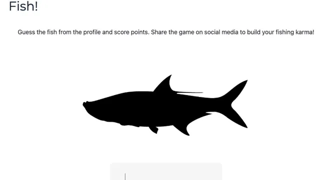 Fishdle official game page captured in a desktop browser