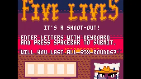 Five Lives official game page captured in a desktop browser