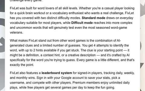 'FivLet' game in progress