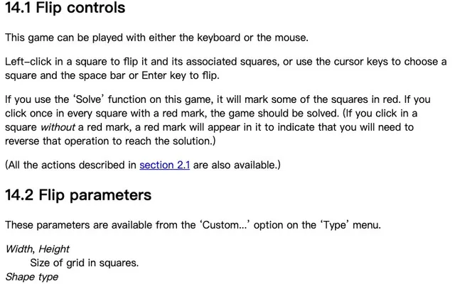 'Flip' game in progress