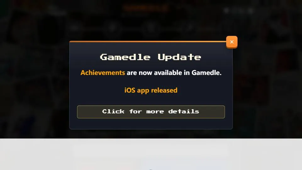 Gamedle Artwork official game page captured in a desktop browser