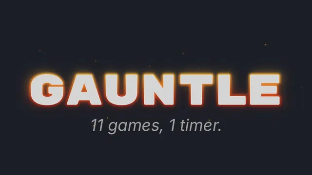 Gauntle official game page captured in a desktop browser