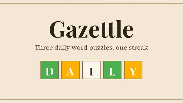 Gazettle official game page captured in a desktop browser
