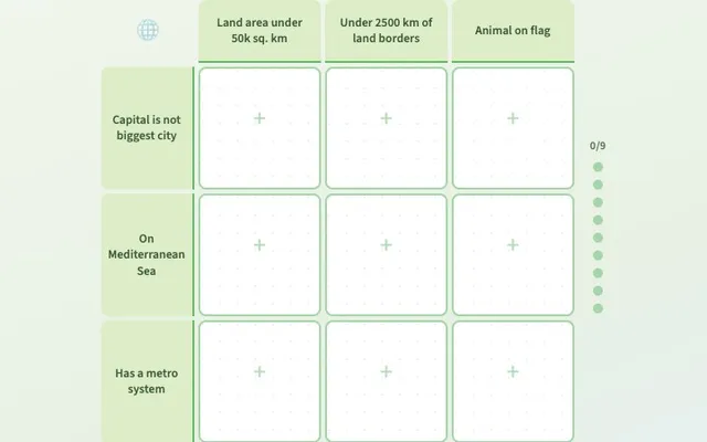 'Geo Grid' game in progress