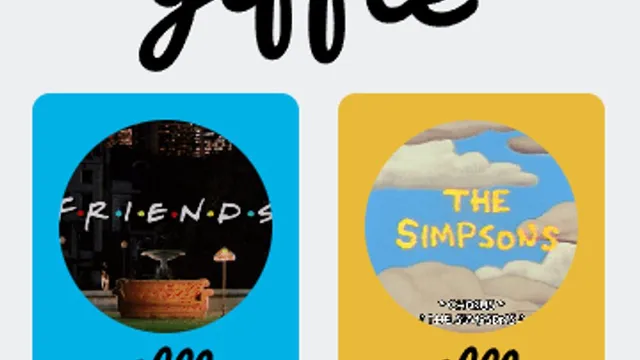Giffle - Friends official game page captured in a desktop browser