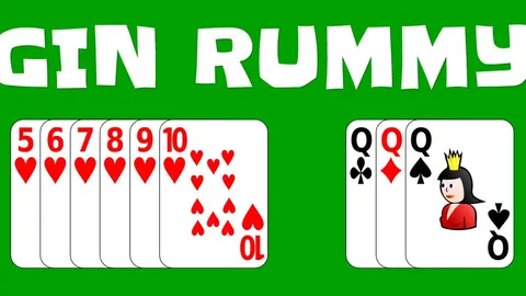 Gin Rummy official game page captured in a desktop browser