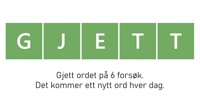 Gjett official game page captured in a desktop browser