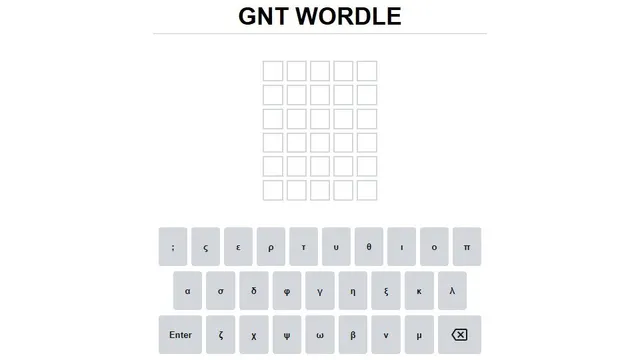 'GNT Wordle' game in progress