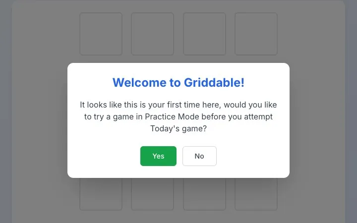 'Griddable' game in progress