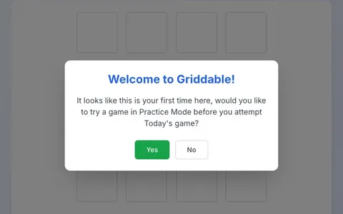 'Griddable' game in progress