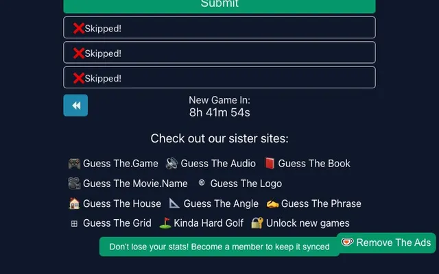 'GuessThe.Game' game in progress