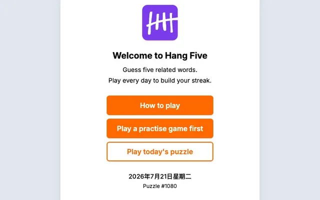 'Hang Five' game in progress