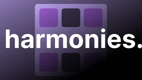 Harmonies official game page captured in a desktop browser