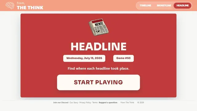 Headline official game page captured in a desktop browser
