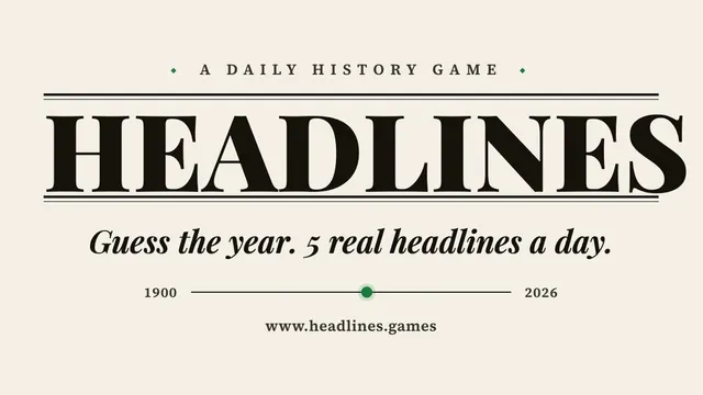 Headlines official game page captured in a desktop browser