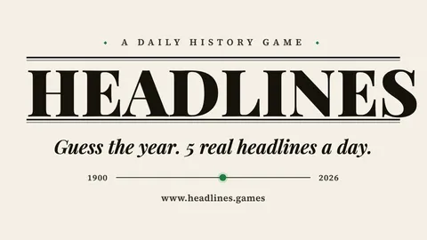 Headlines official game page captured in a desktop browser