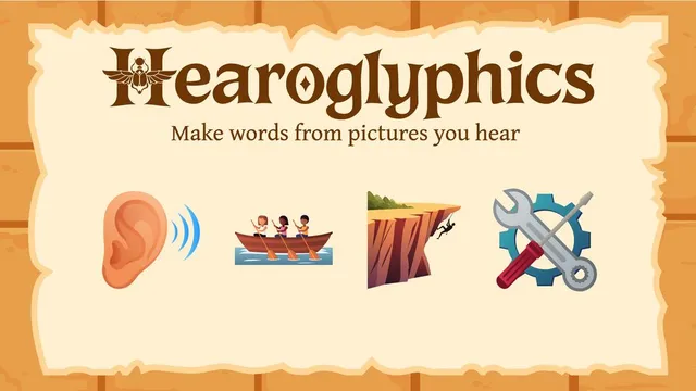 Hearoglyphics official game page captured in a desktop browser