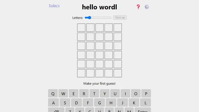 hello wordl official game page captured in a desktop browser