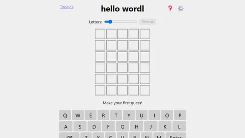 hello wordl official game page captured in a desktop browser