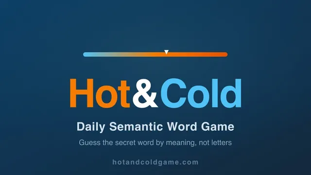 Hot and Cold official game page captured in a desktop browser