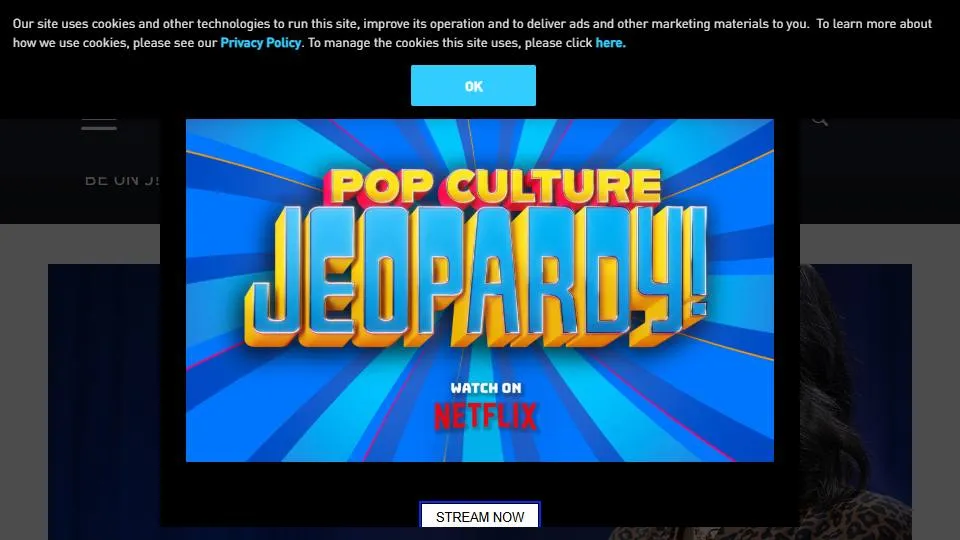 Jeopardy 6 official game page captured in a desktop browser