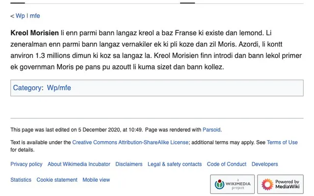 'kreol morisien' game in progress