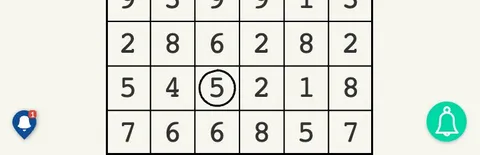 'Kyudoku' game in progress