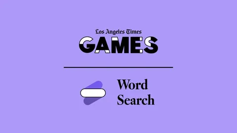 LA Times Word Search official game page captured in a desktop browser