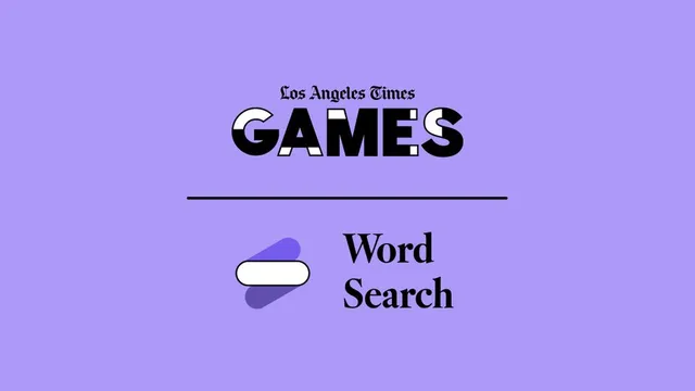 LA Times Word Search official game page captured in a desktop browser