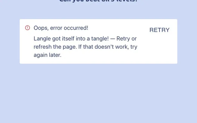 'Langle' game in progress