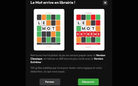 'Le mot' game in progress