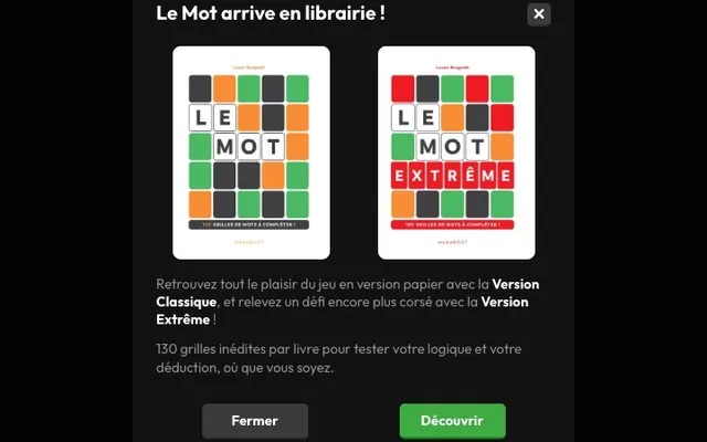 'Le mot' game in progress