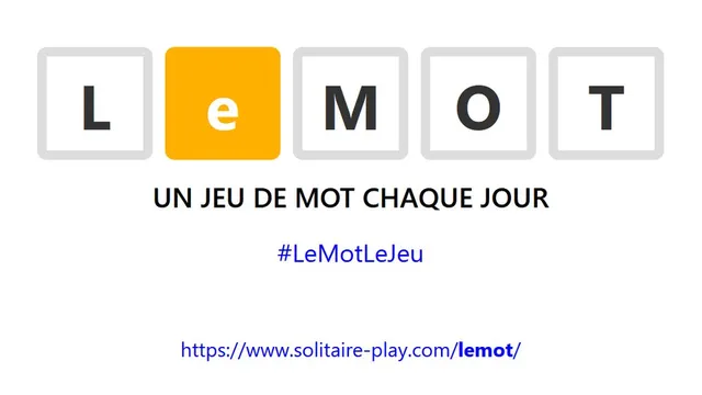 LeMOT official game page captured in a desktop browser