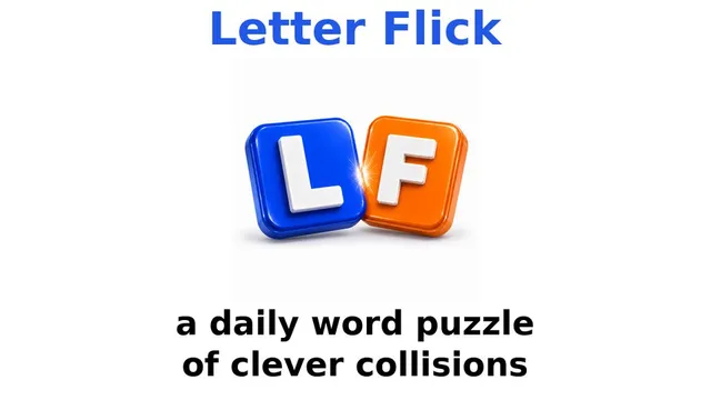 Letter Flick official game page captured in a desktop browser
