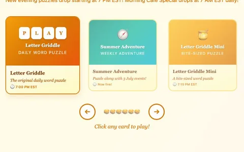 'Letter Griddle' game in progress