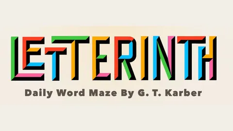 Letterinth official game page captured in a desktop browser